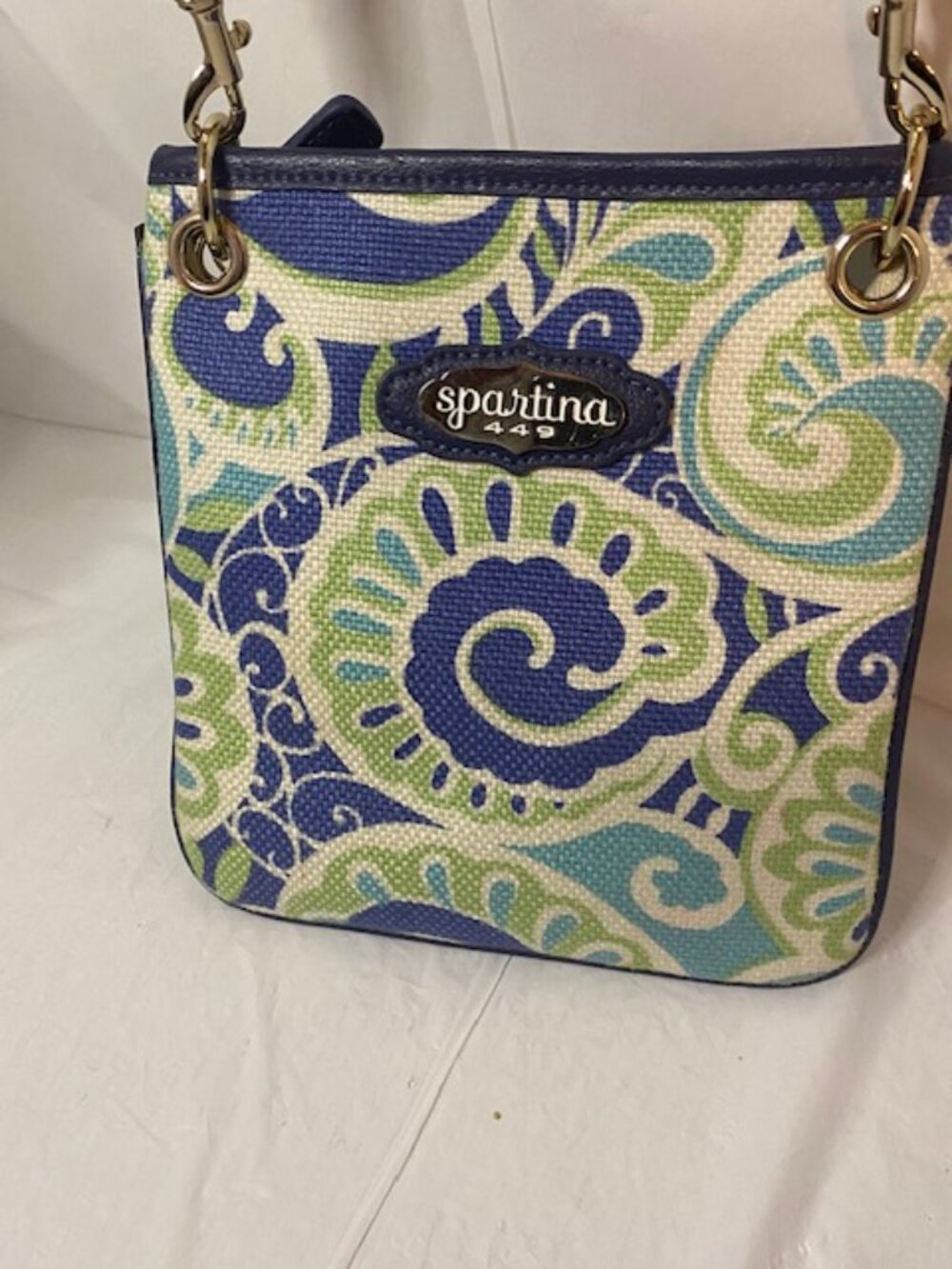 Spartina 449 Daufuskie Island Signature Linen & Leather Hipster Crossbody Bag